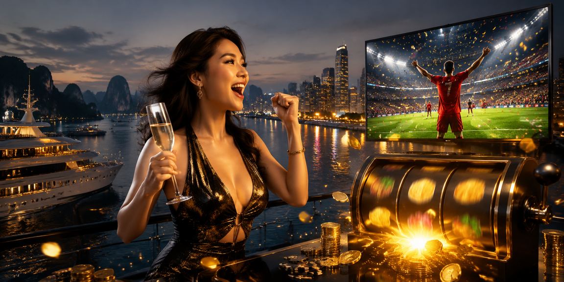 Người dùng Sài Gòn trải nghiệm slot game trên điện thoại trong không gian hiện đại